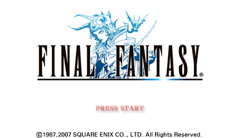 Final Fantasy II Favorites title screen for PSP